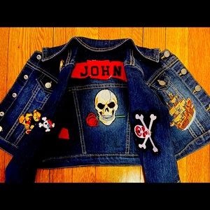 Domenica-Bella design , 2T handmade jean jacket “ pirate “